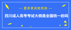 四川成人高考考试大纲是全国统一的吗？